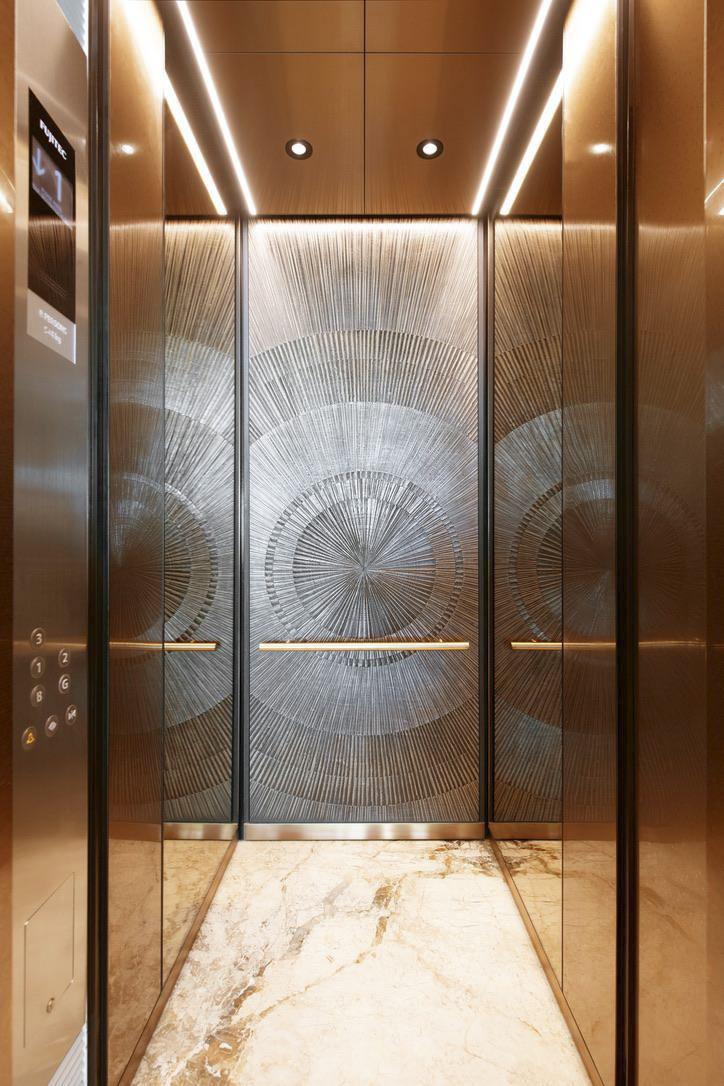 S3 Metallic Bonded elevator interior